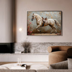 Horses 210 Canvas Art 18" x 24" / 45 x 60 cm / Black