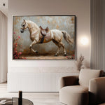 Horses 210 Canvas Art 60 x 40 cm / Black