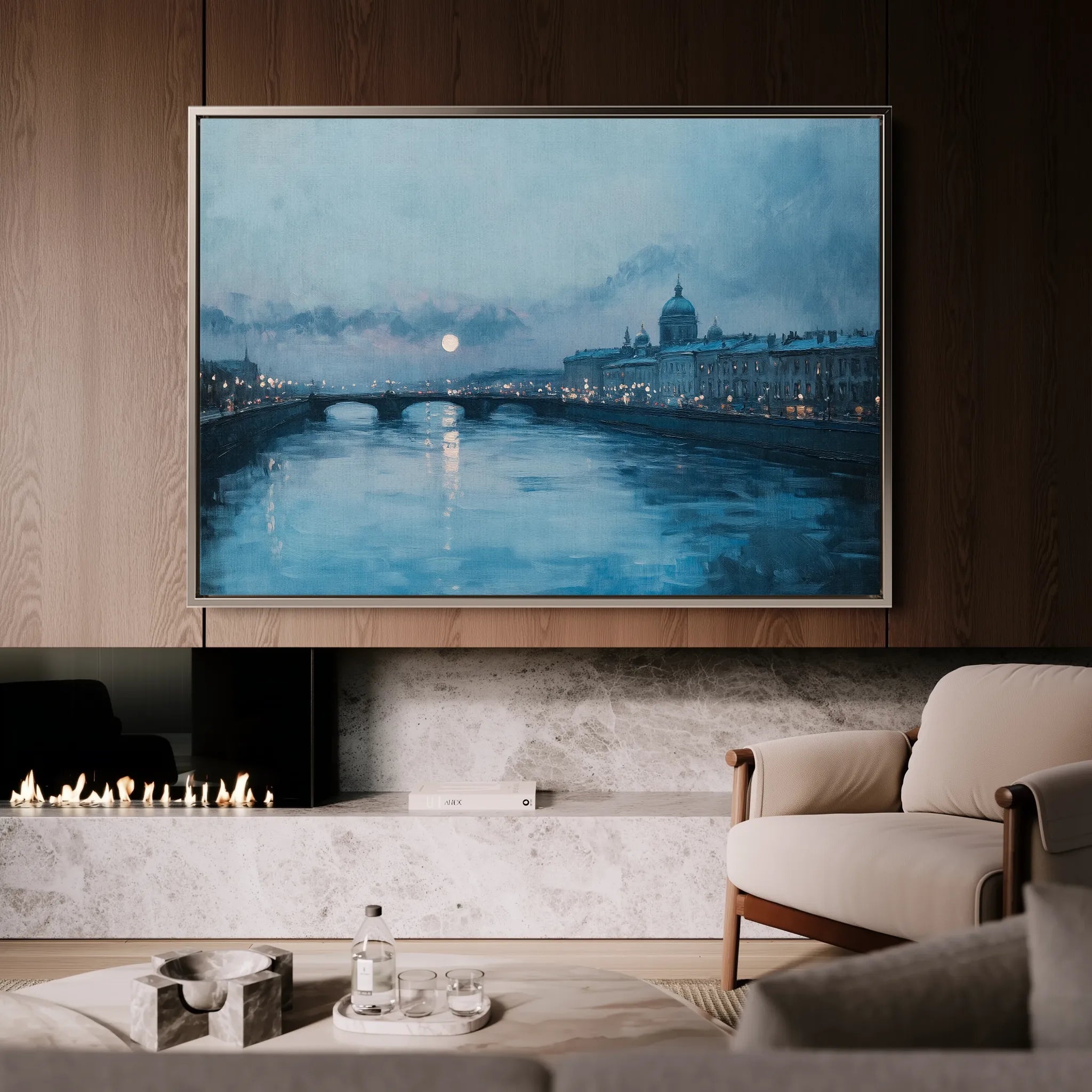 Landscape 210 Canvas Art 18" x 24" / 45 x 60 cm / Black