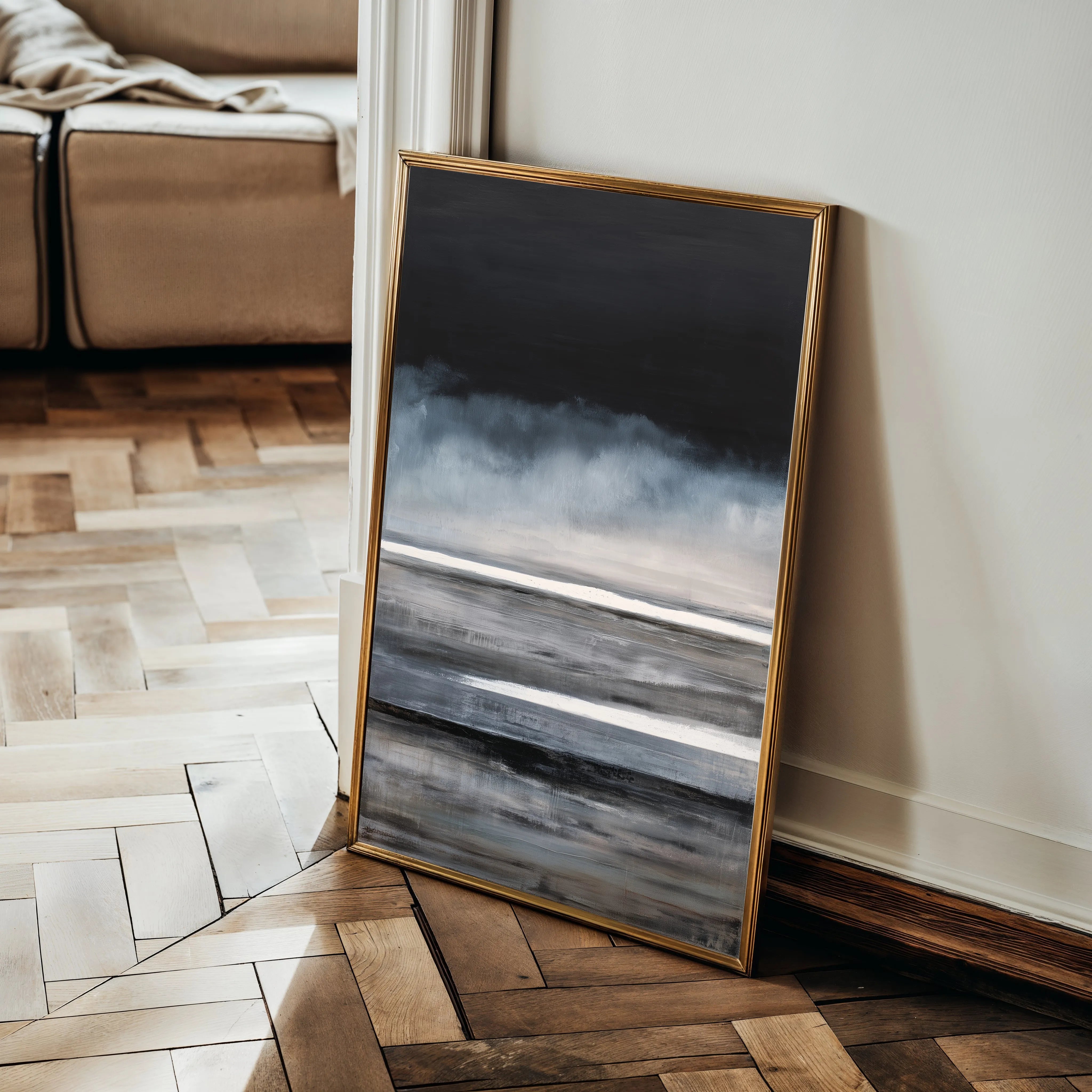 Abstract 2100 Canvas Art 18" x 24" / 45 x 60 cm / Black