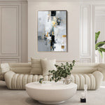 Abstract 2101 Canvas Art 18" x 24" / 45 x 60 cm / Black