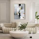 Abstract 2101 Canvas Art 18" x 24" / 45 x 60 cm / Black