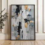 Abstract 2102 Canvas Art 18" x 24" / 45 x 60 cm / Black