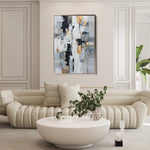 Abstract 2102 Canvas Art 18" x 24" / 45 x 60 cm / Black