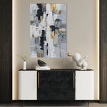 Abstract 2102 Canvas Art 18" x 24" / 45 x 60 cm / Black