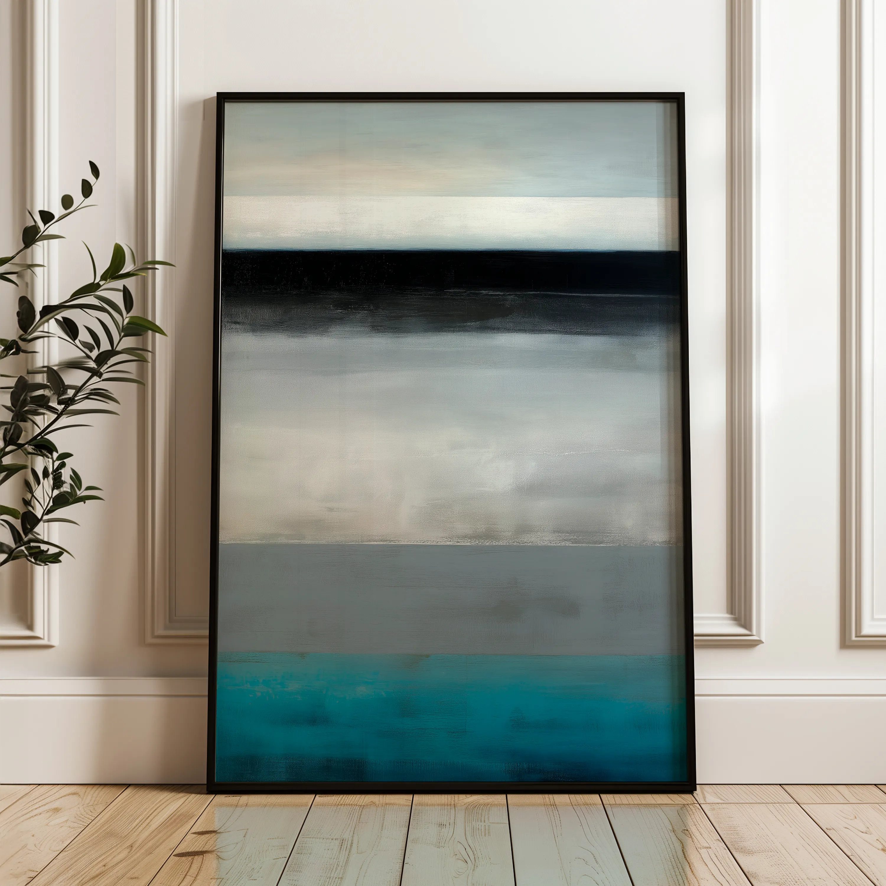 Abstract 2104 Canvas Art 18" x 24" / 45 x 60 cm / Black