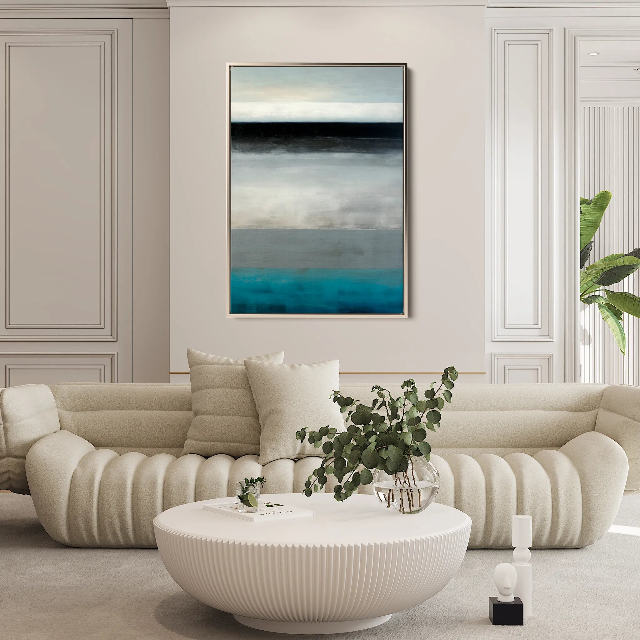 Abstract 2104 Canvas Art 18" x 24" / 45 x 60 cm / Black