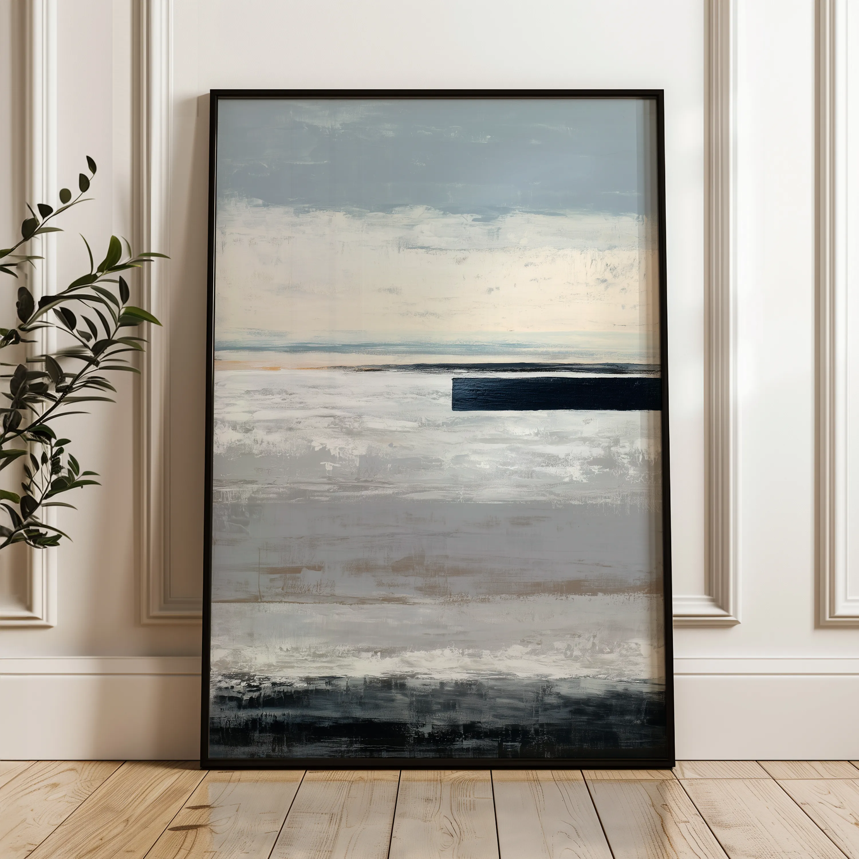 Abstract 2105 Canvas Art 18" x 24" / 45 x 60 cm / Black