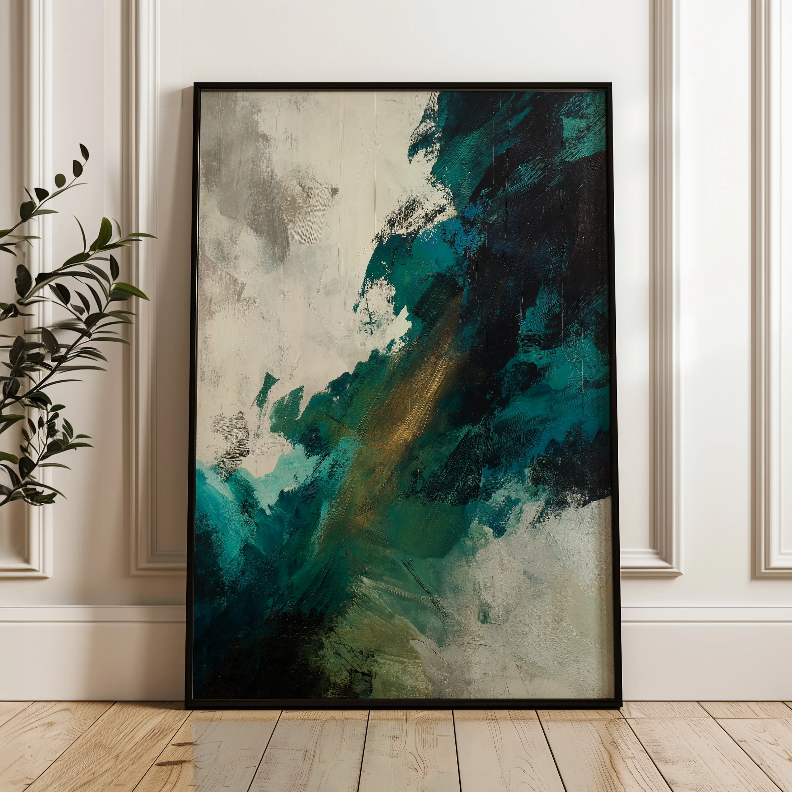 Abstract 2106 Canvas Art 18" x 24" / 45 x 60 cm / Black