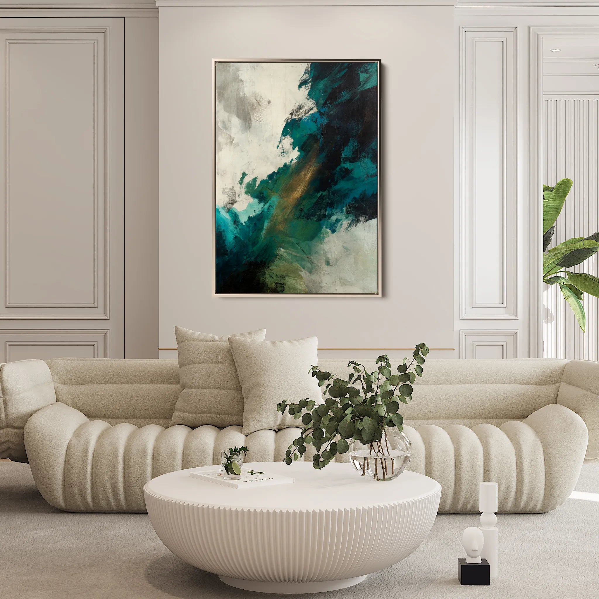 Abstract 2106 Canvas Art 18" x 24" / 45 x 60 cm / Black