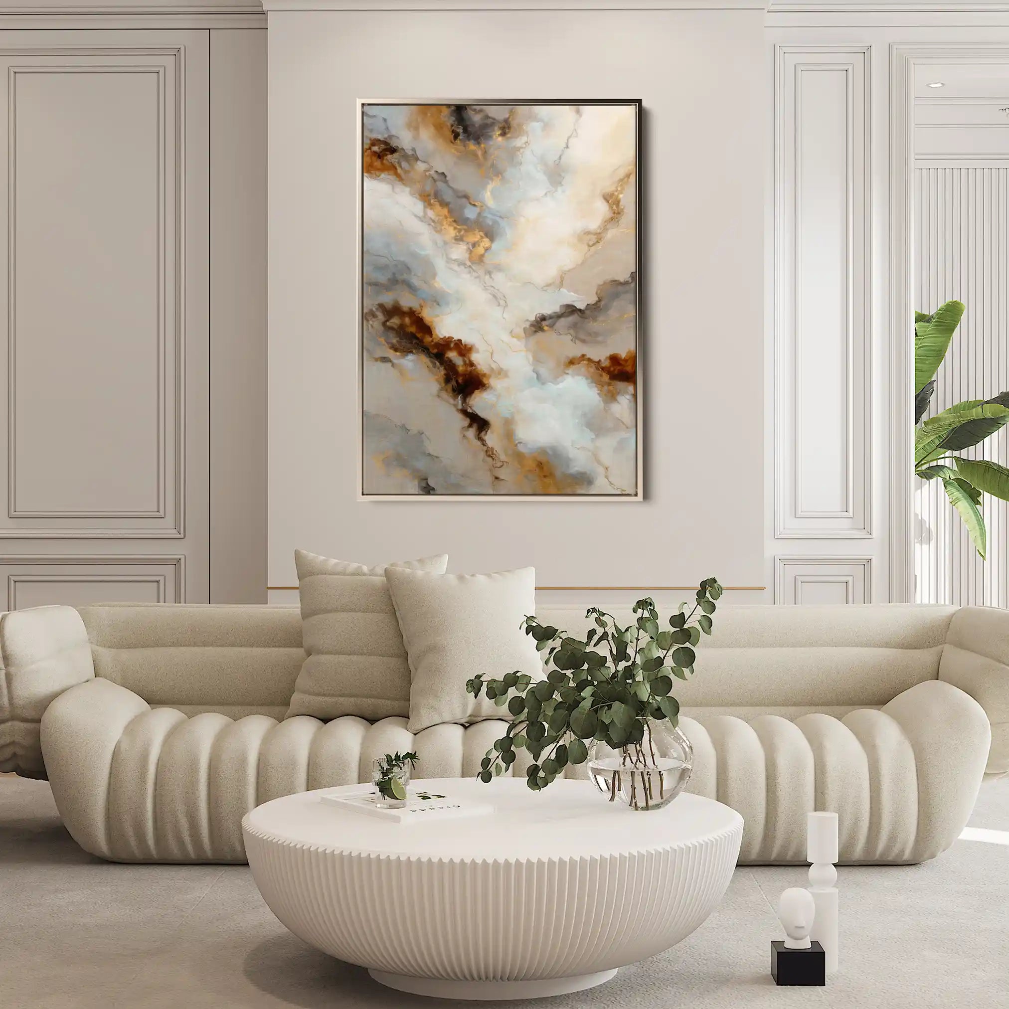 Abstract 2107 Canvas Art 18" x 24" / 45 x 60 cm / Black