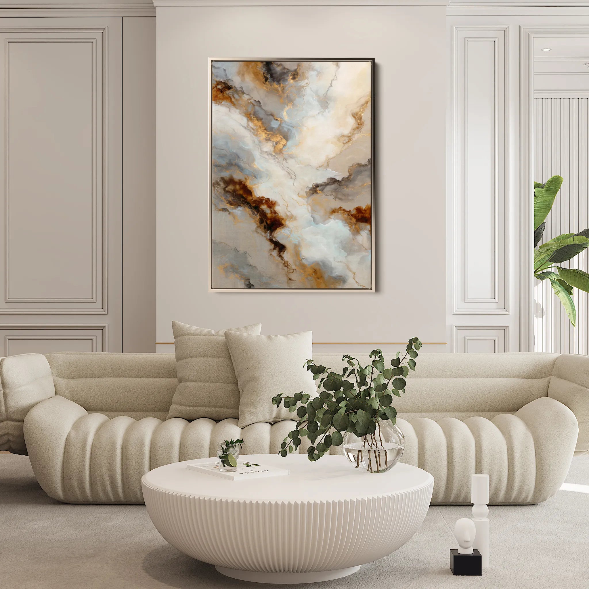 Abstract 2107 Canvas Art 18" x 24" / 45 x 60 cm / Black