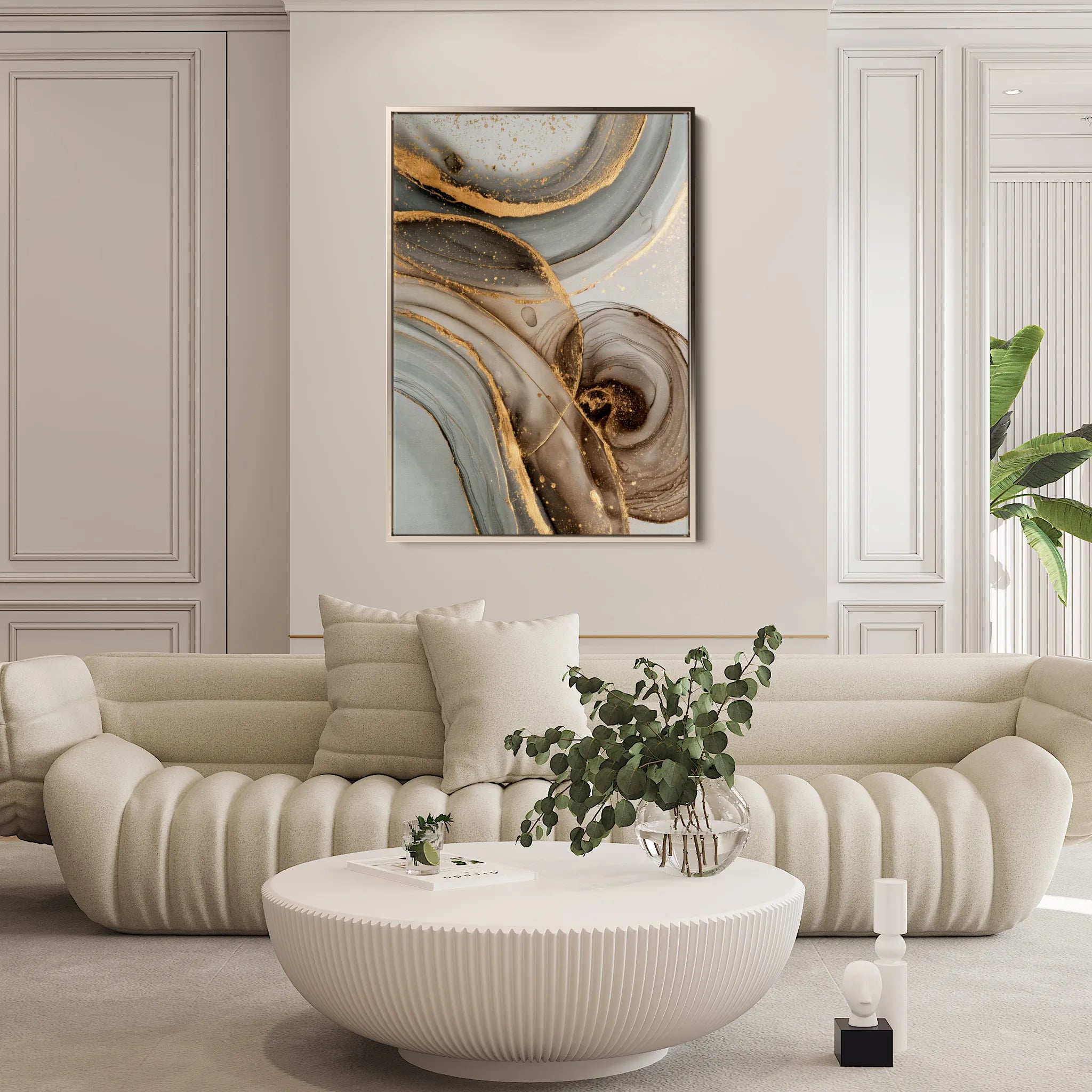 Abstract 2109 Canvas Art 18" x 24" / 45 x 60 cm / Black