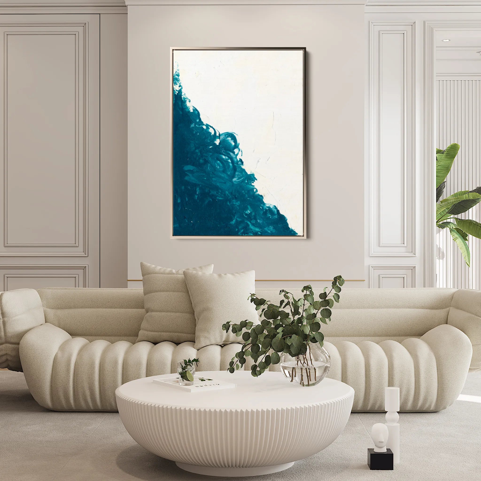 Abstract 211 Canvas Art 18" x 24" / 45 x 60 cm / Black