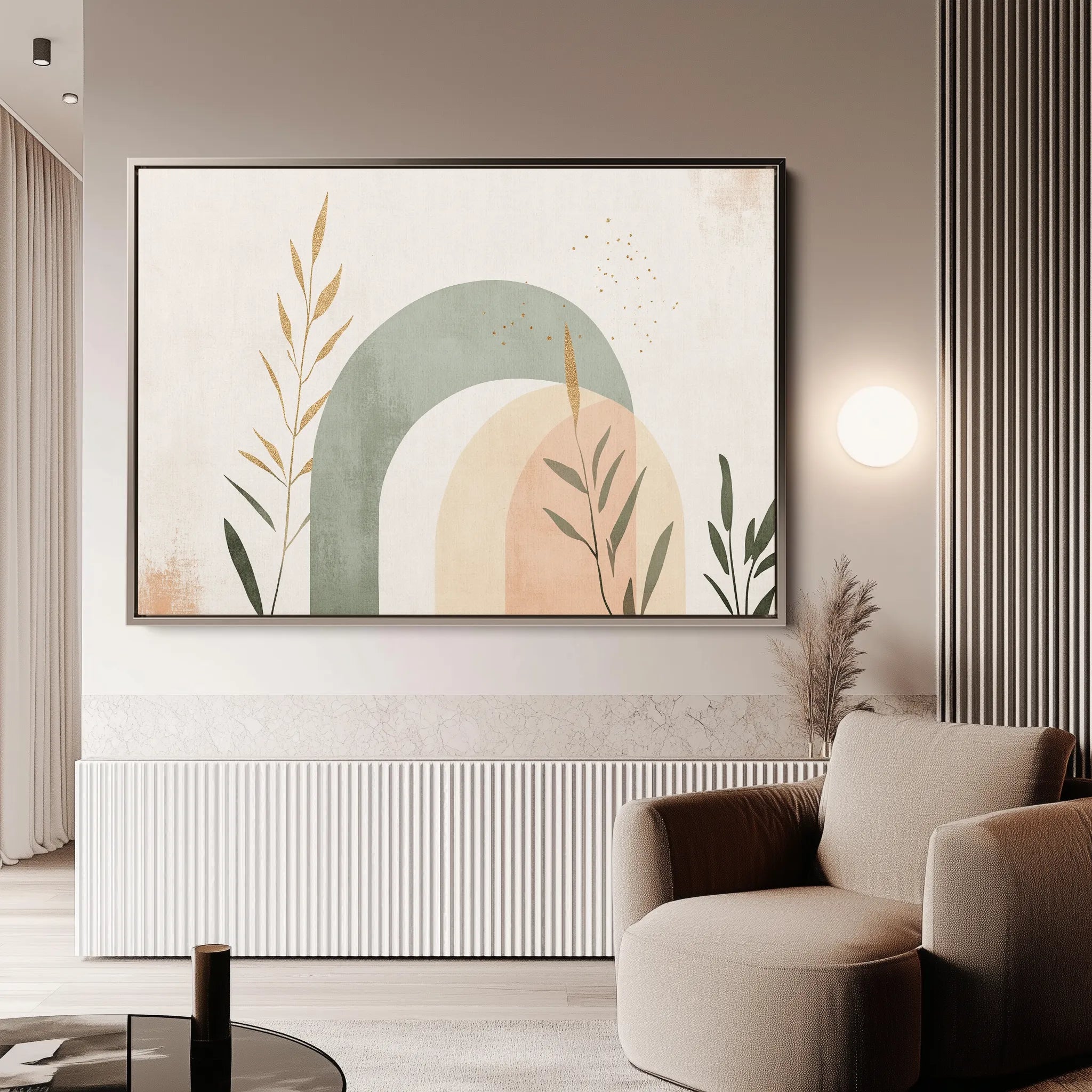 Boho 211 Canvas Art 18" x 24" / 45 x 60 cm / Black