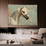 Horses 211 Canvas Art 18" x 24" / 45 x 60 cm / Black