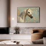 Horses 211 Canvas Art 18" x 24" / 45 x 60 cm / Black