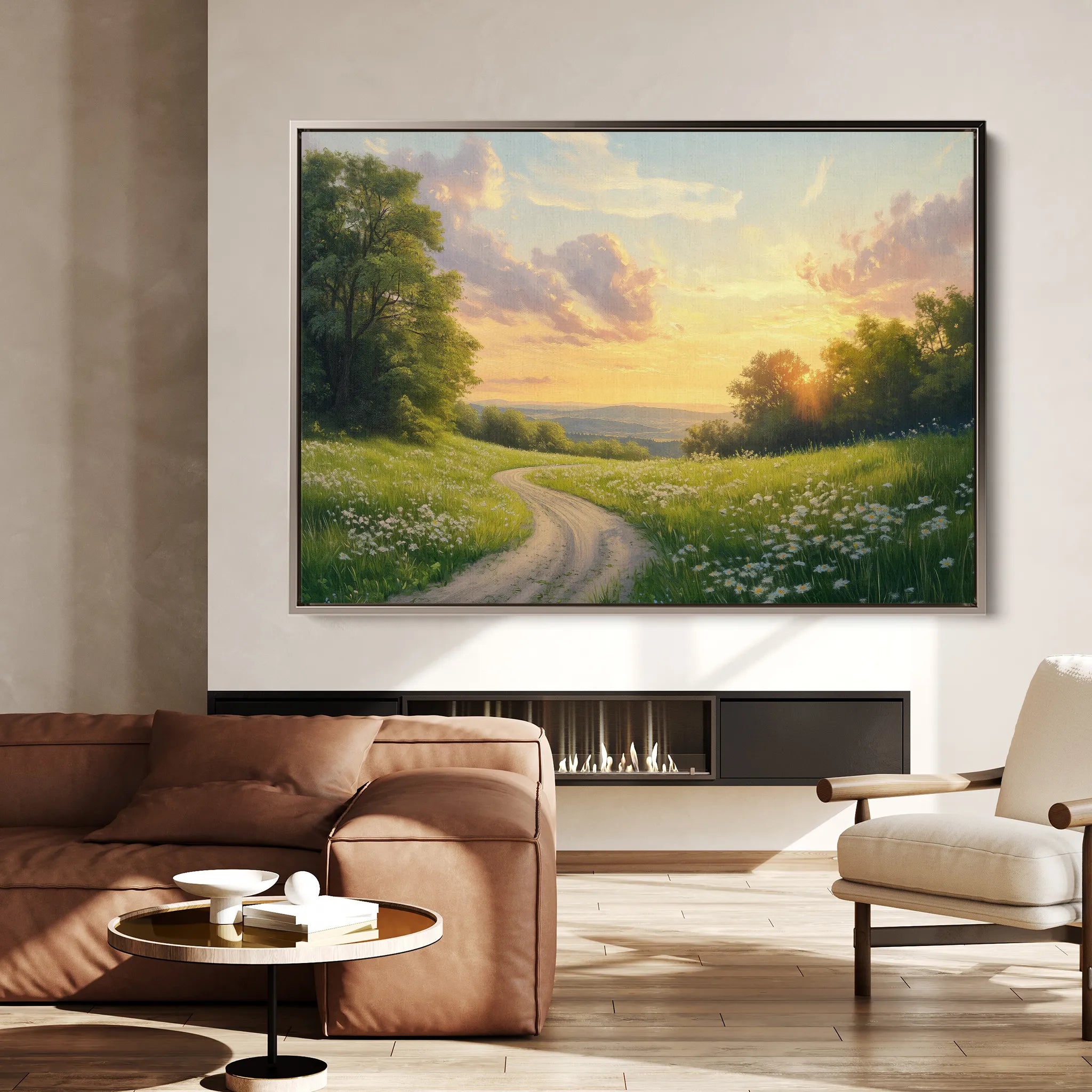 Landscape 211 Canvas Art 18" x 24" / 45 x 60 cm / Black