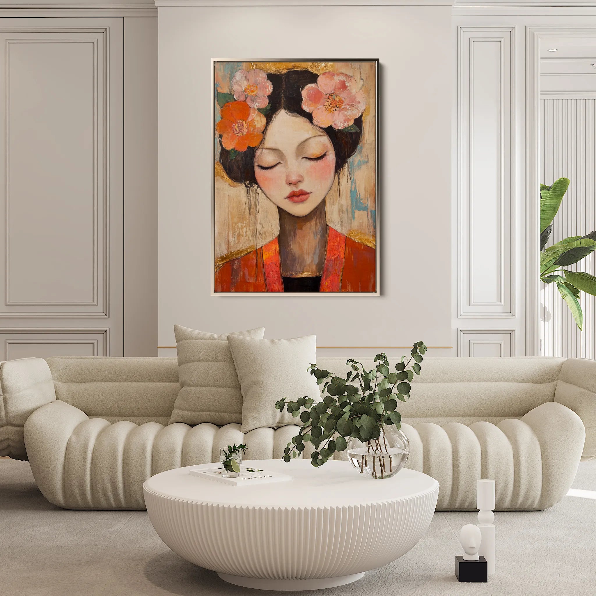Portrait 211 Canvas Art 18" x 24" / 45 x 60 cm / Black