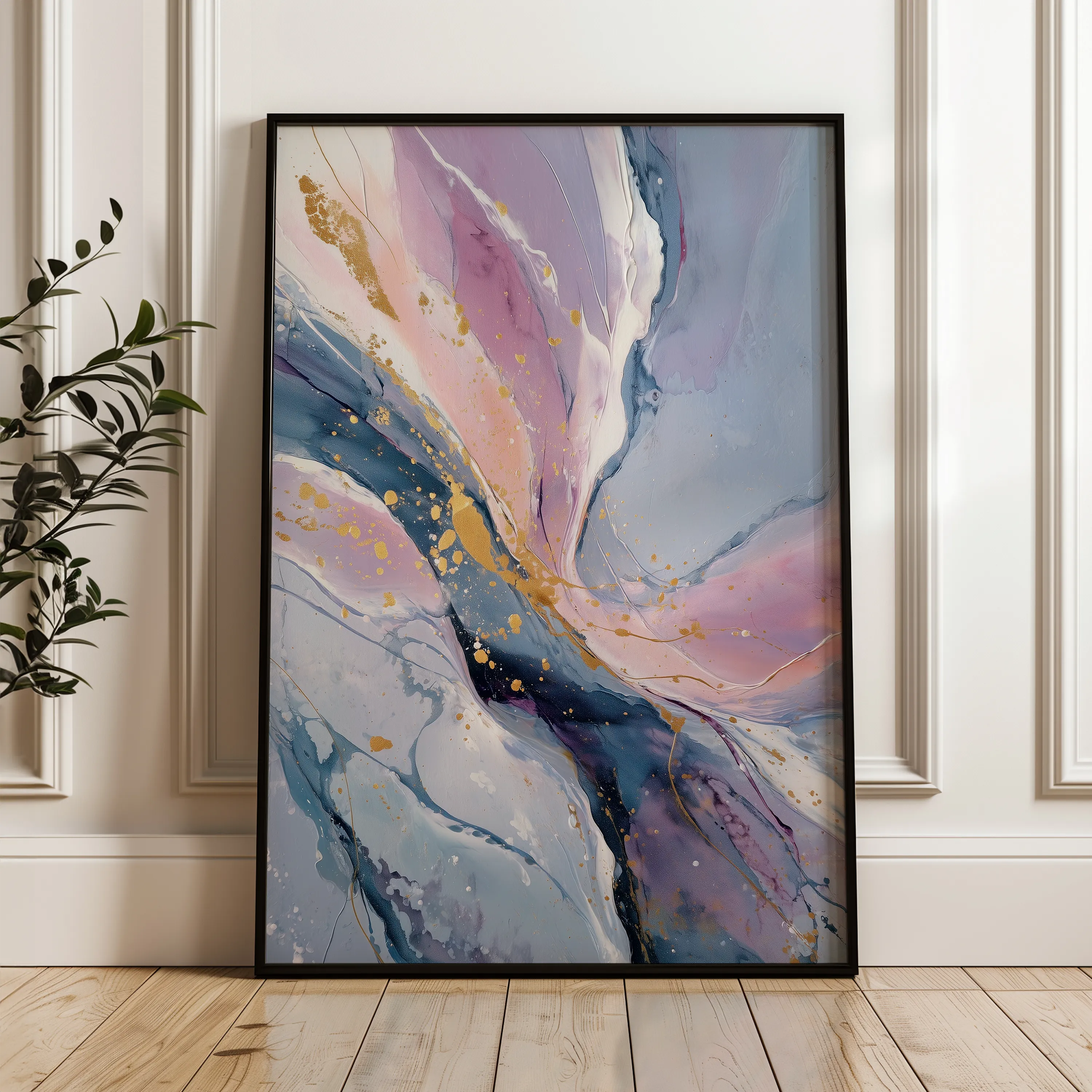 Abstract 2110 Canvas Art 18" x 24" / 45 x 60 cm / Black