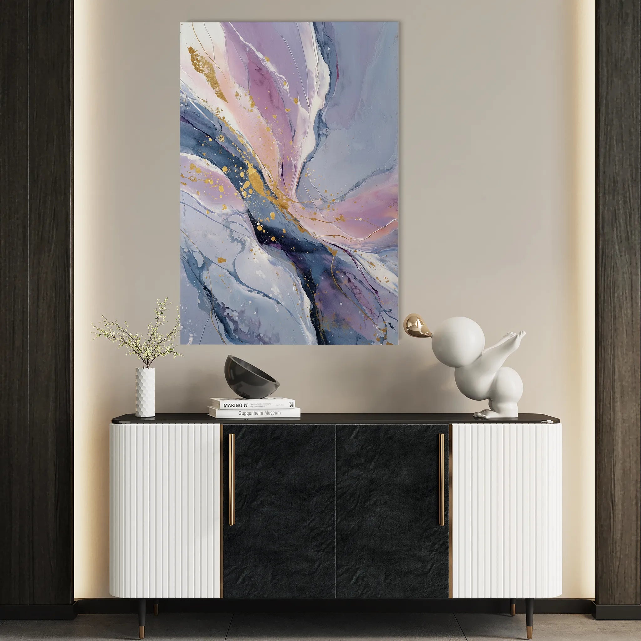 Abstract 2110 Canvas Art 18" x 24" / 45 x 60 cm / Black