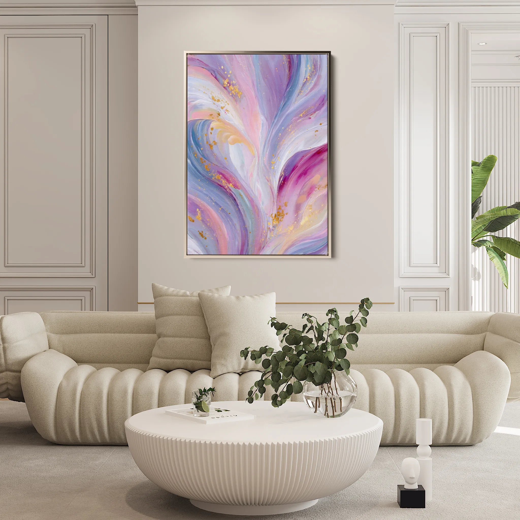 Abstract 2111 Canvas Art 18" x 24" / 45 x 60 cm / Black