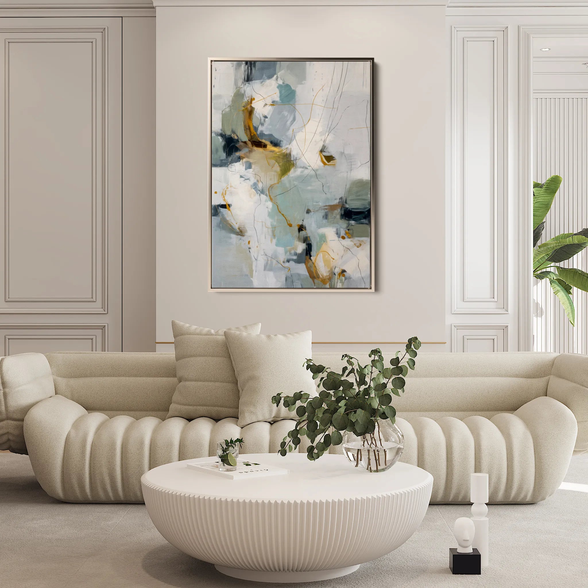 Abstract 2112 Canvas Art 18" x 24" / 45 x 60 cm / Black