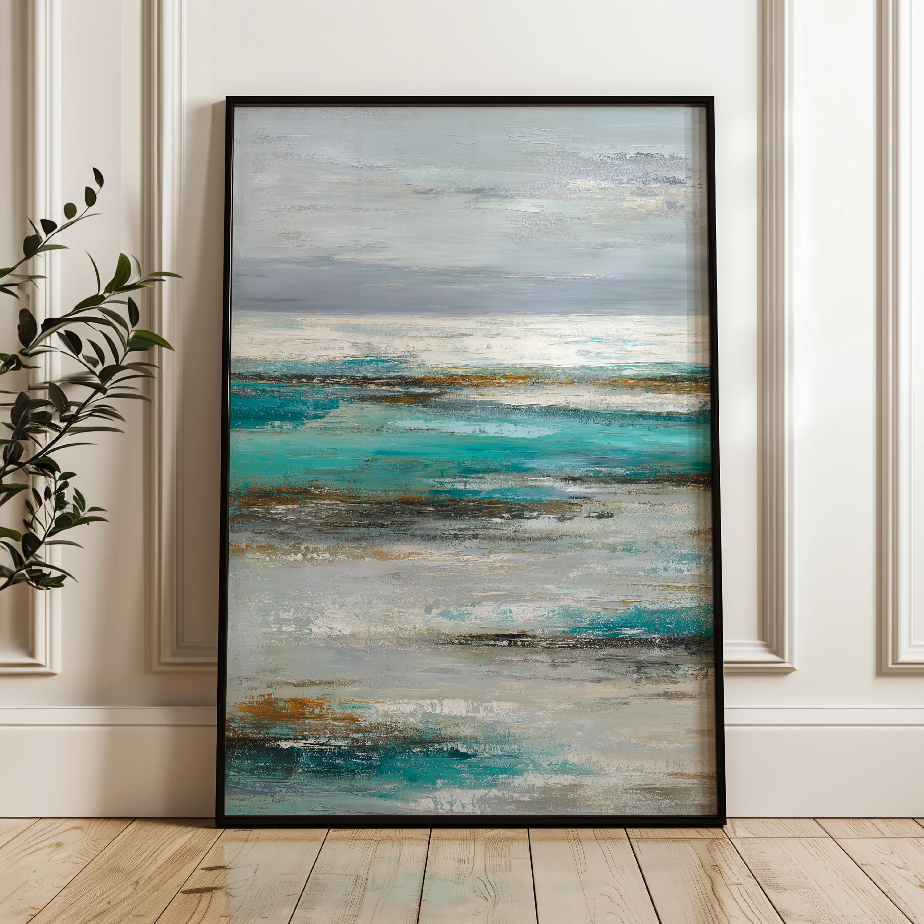 Abstract 2113 Canvas Art 18" x 24" / 45 x 60 cm / Black