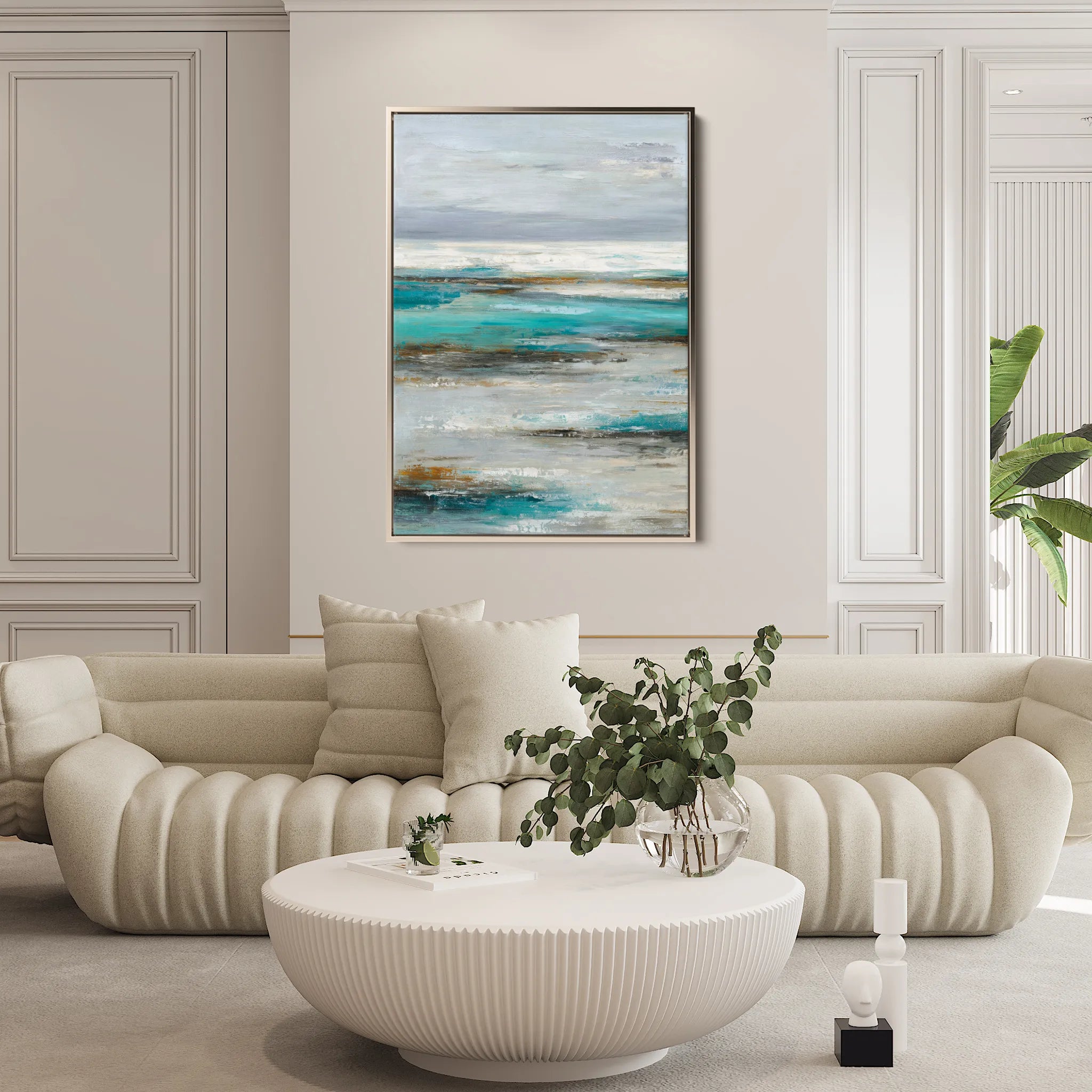 Abstract 2113 Canvas Art 18" x 24" / 45 x 60 cm / Black