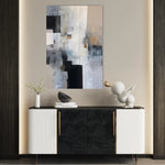 Abstract 2114 Canvas Art 18" x 24" / 45 x 60 cm / Black