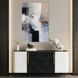 Abstract 2114 Canvas Art 18" x 24" / 45 x 60 cm / Black
