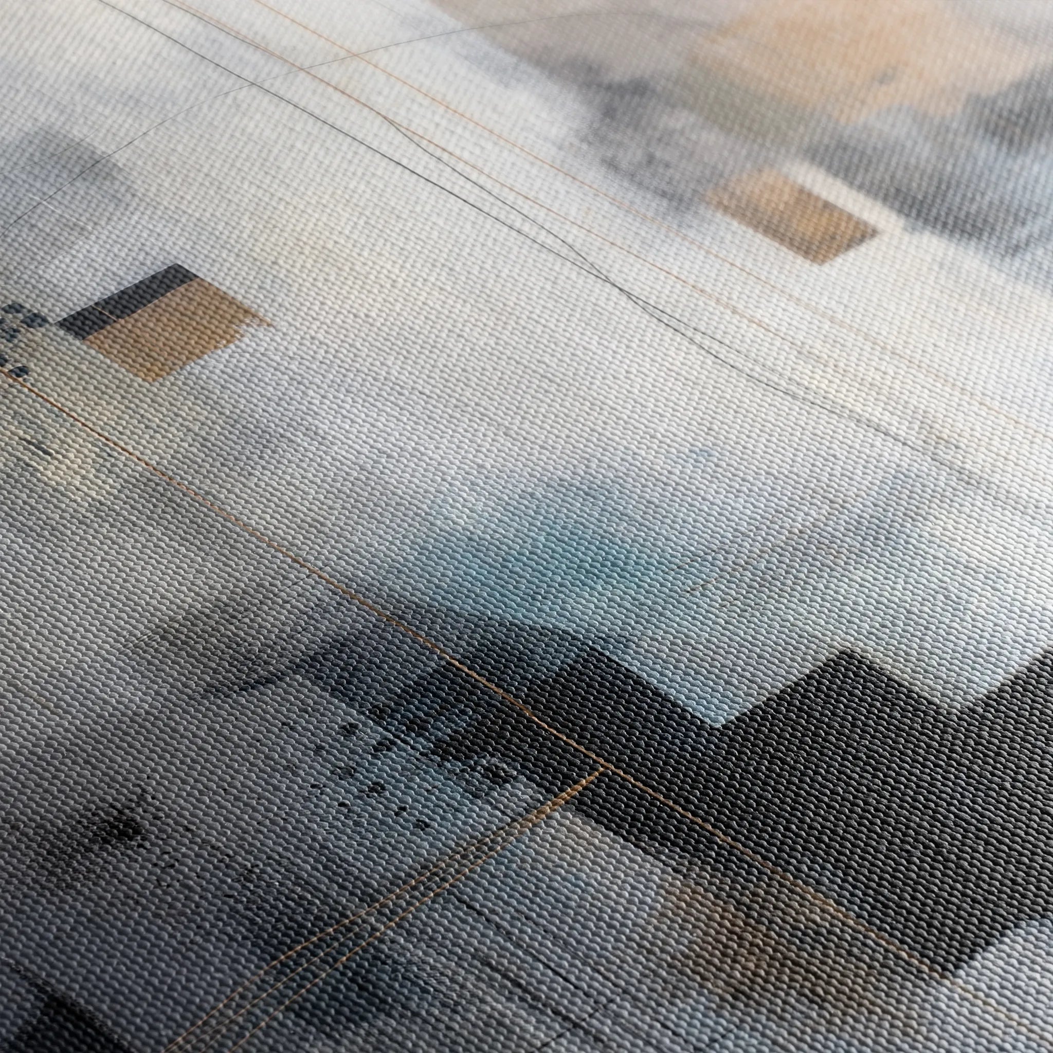 Abstract 2114 Canvas Art 18" x 24" / 45 x 60 cm / Black