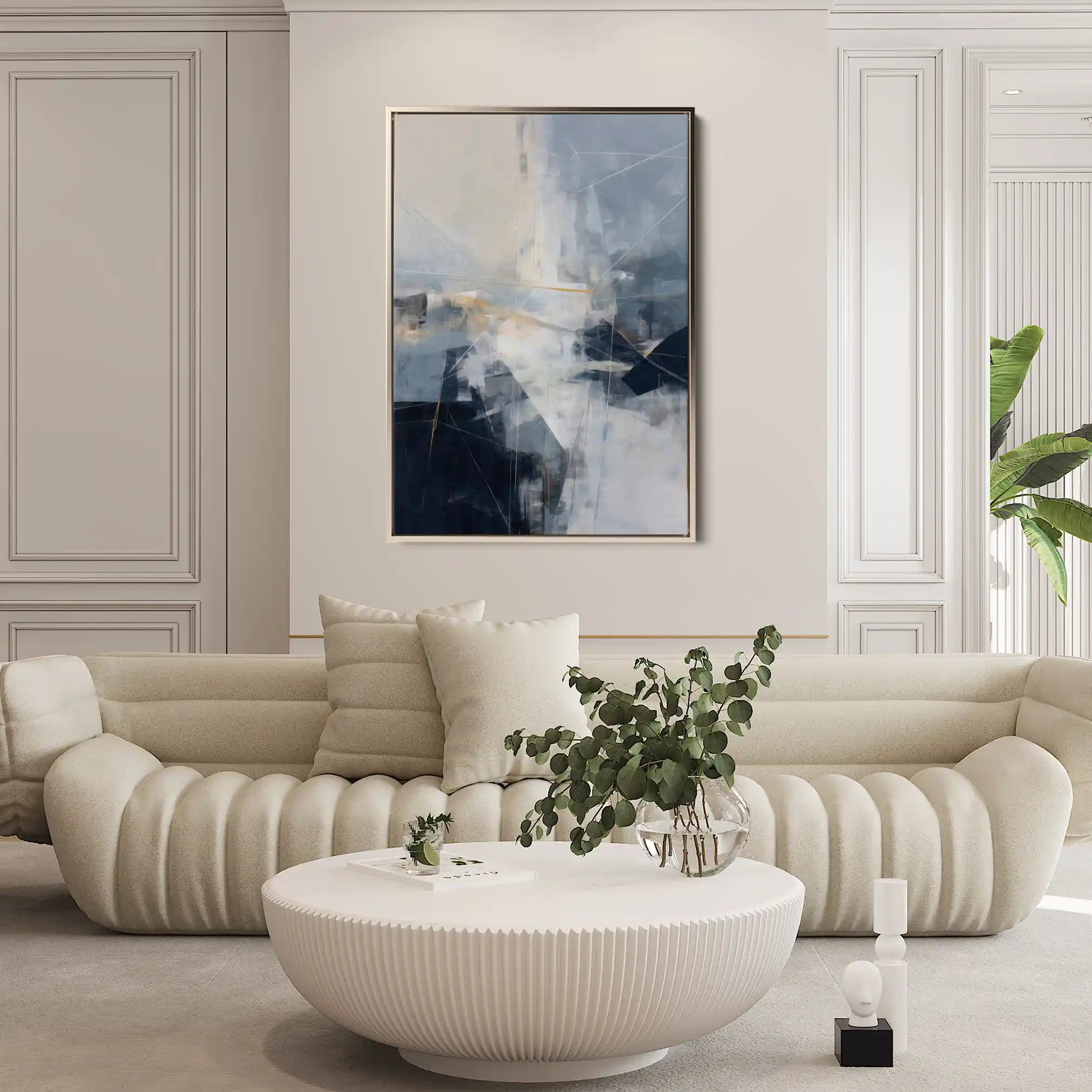 Abstract 2115 Canvas Art 18" x 24" / 45 x 60 cm / Black
