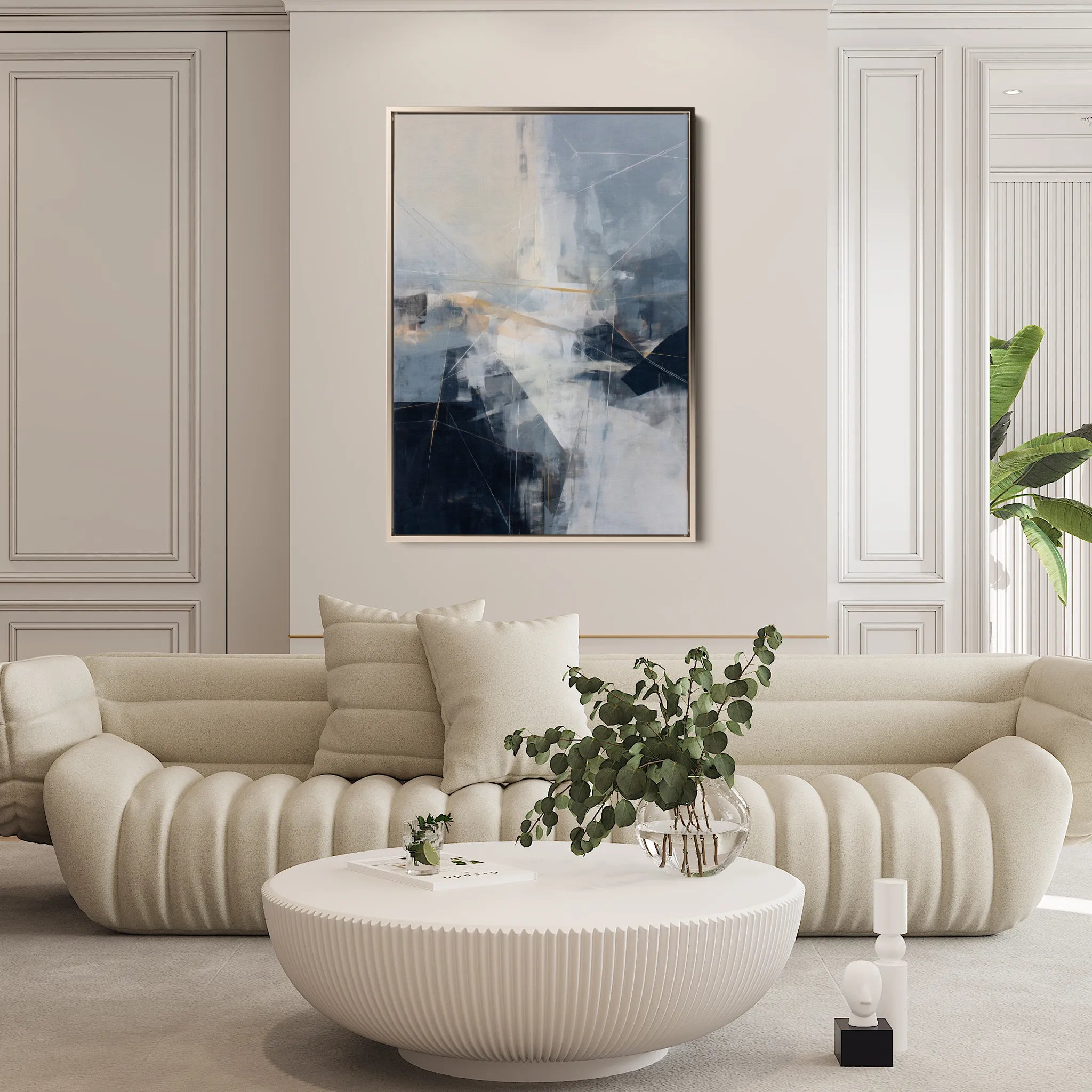 Abstract 2115 Canvas Art 18" x 24" / 45 x 60 cm / Black