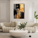 Abstract 2116 Canvas Art 18" x 24" / 45 x 60 cm / Black