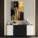 Abstract 2116 Canvas Art 18" x 24" / 45 x 60 cm / Black
