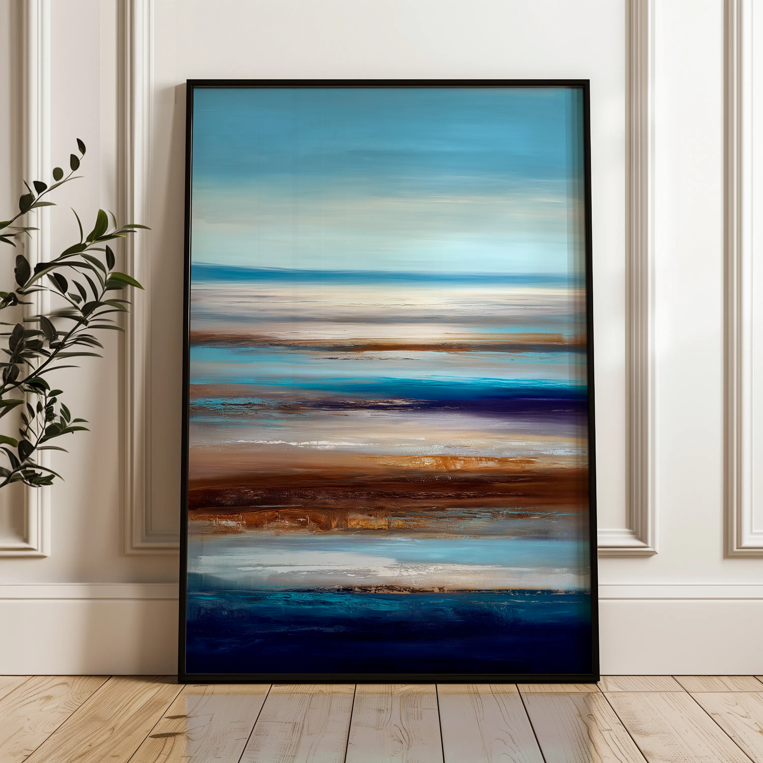 Abstract 2117 Canvas Art 18" x 24" / 45 x 60 cm / Black