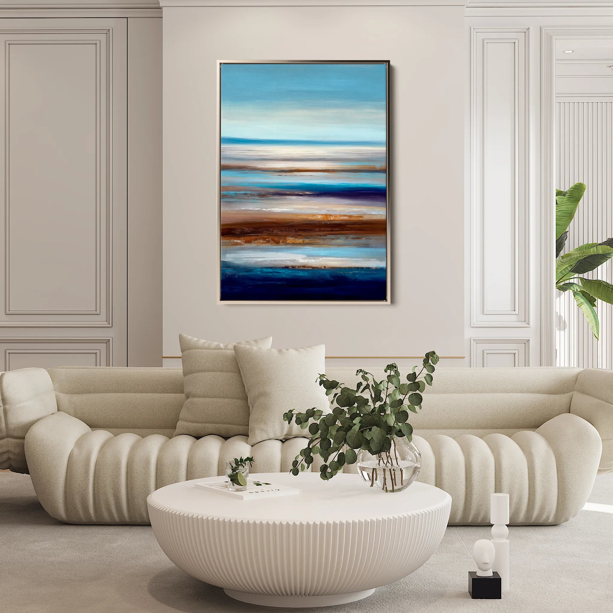 Abstract 2117 Canvas Art 18" x 24" / 45 x 60 cm / Black