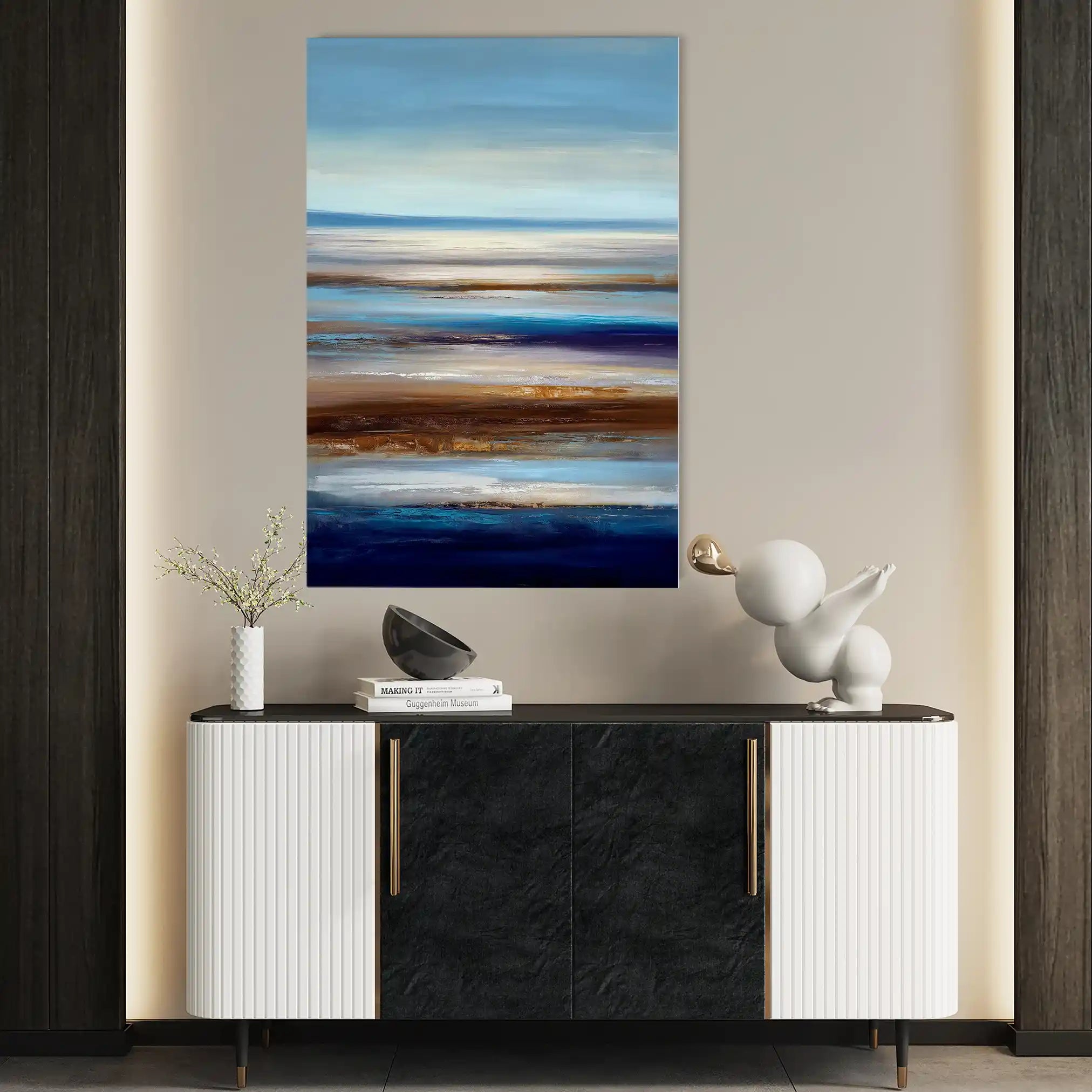 Abstract 2117 Canvas Art 60 x 40 cm / Black