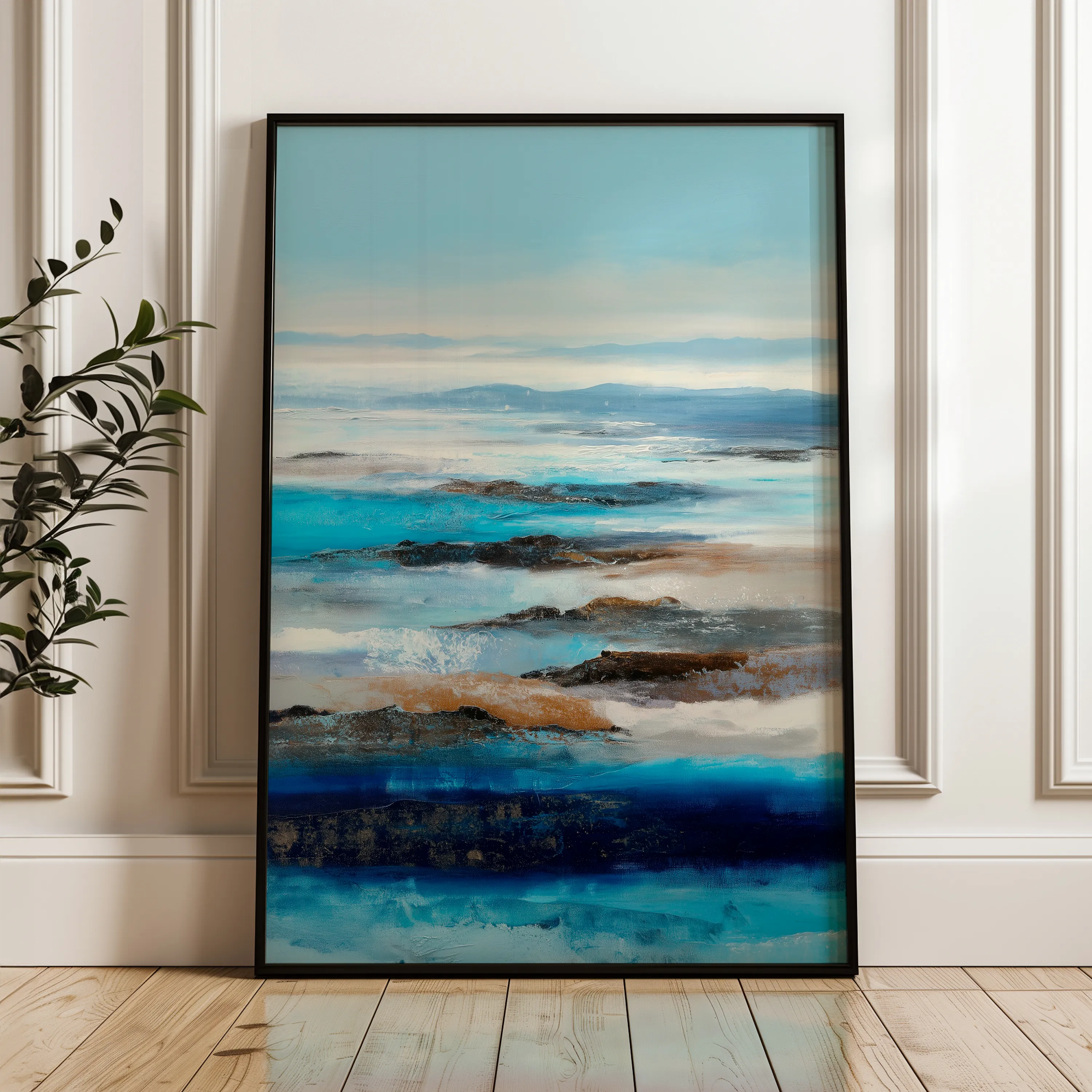Abstract 2118 Canvas Art 18" x 24" / 45 x 60 cm / Black