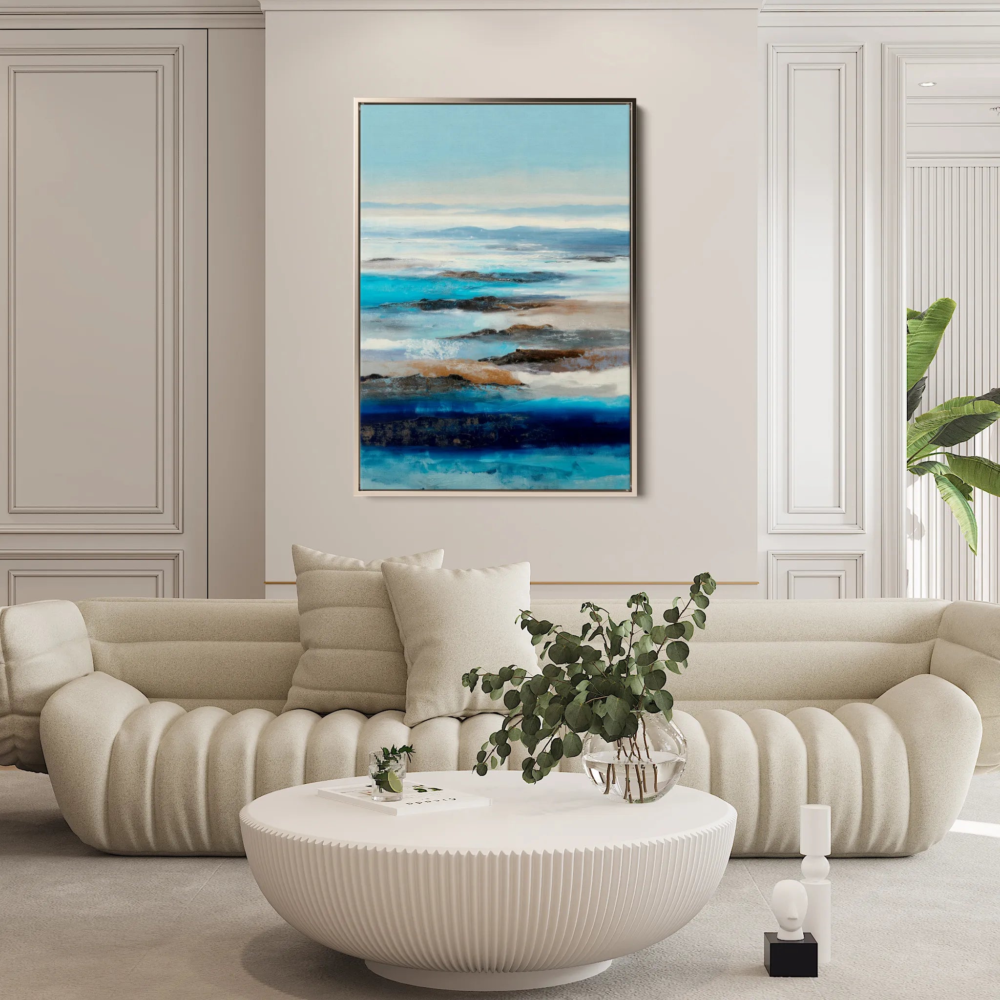 Abstract 2118 Canvas Art 18" x 24" / 45 x 60 cm / Black