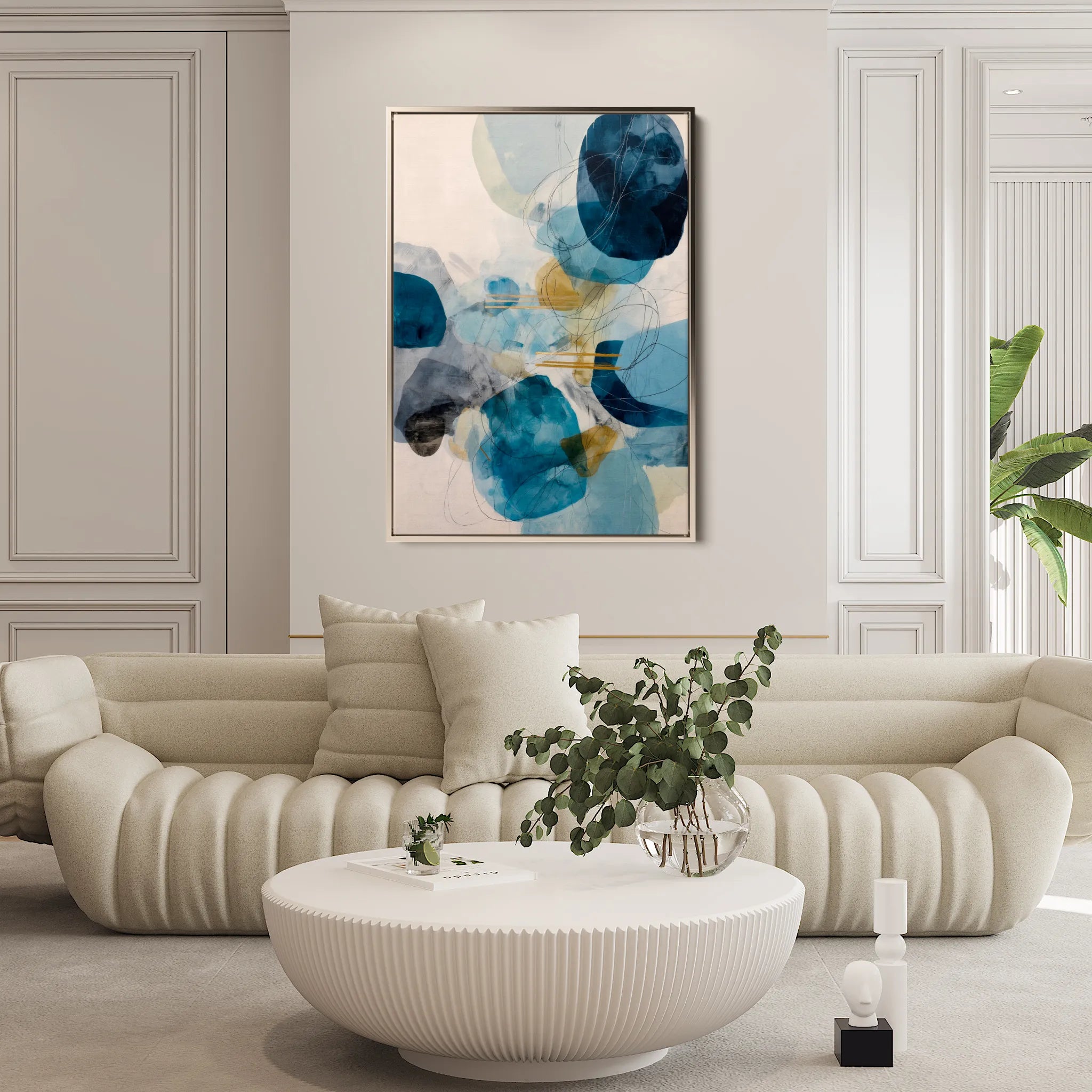Abstract 2119 Canvas Art 18" x 24" / 45 x 60 cm / Black