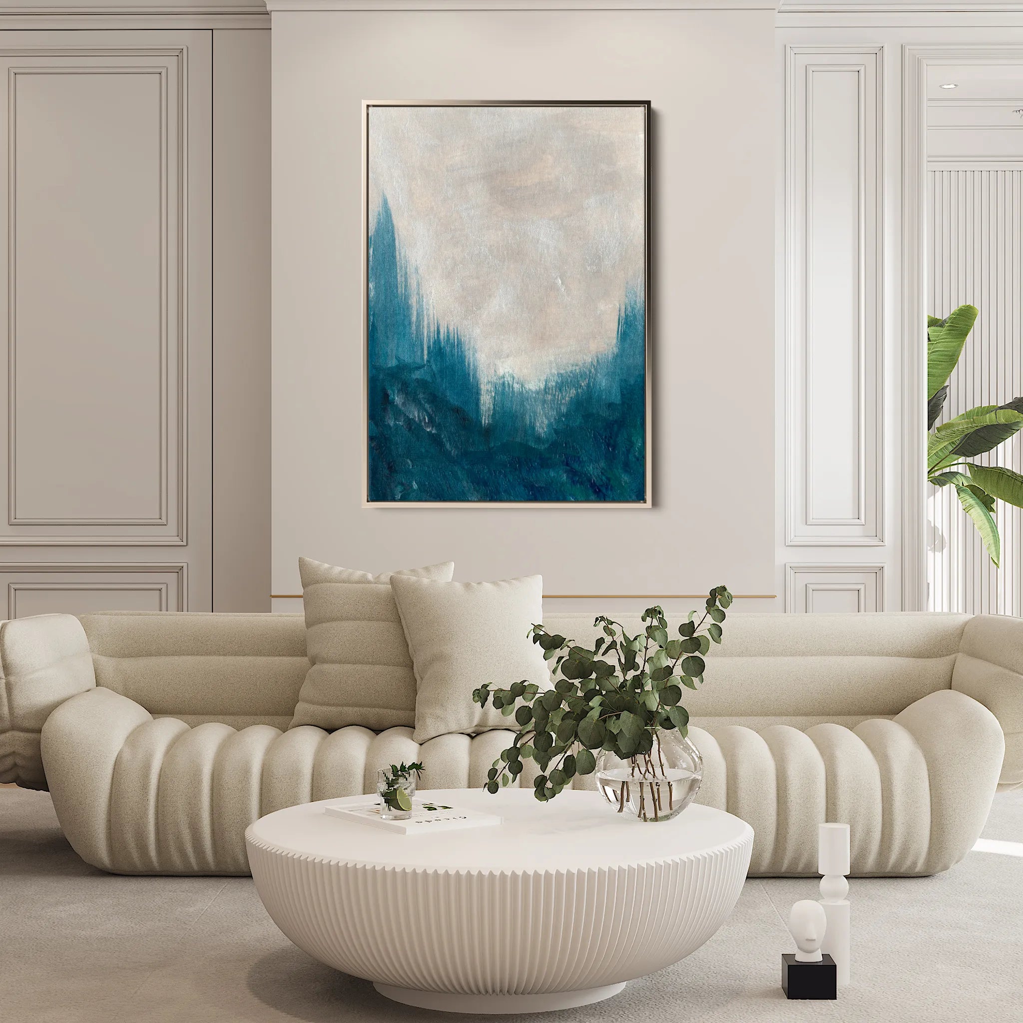 Abstract 212 Canvas Art 18" x 24" / 45 x 60 cm / Black