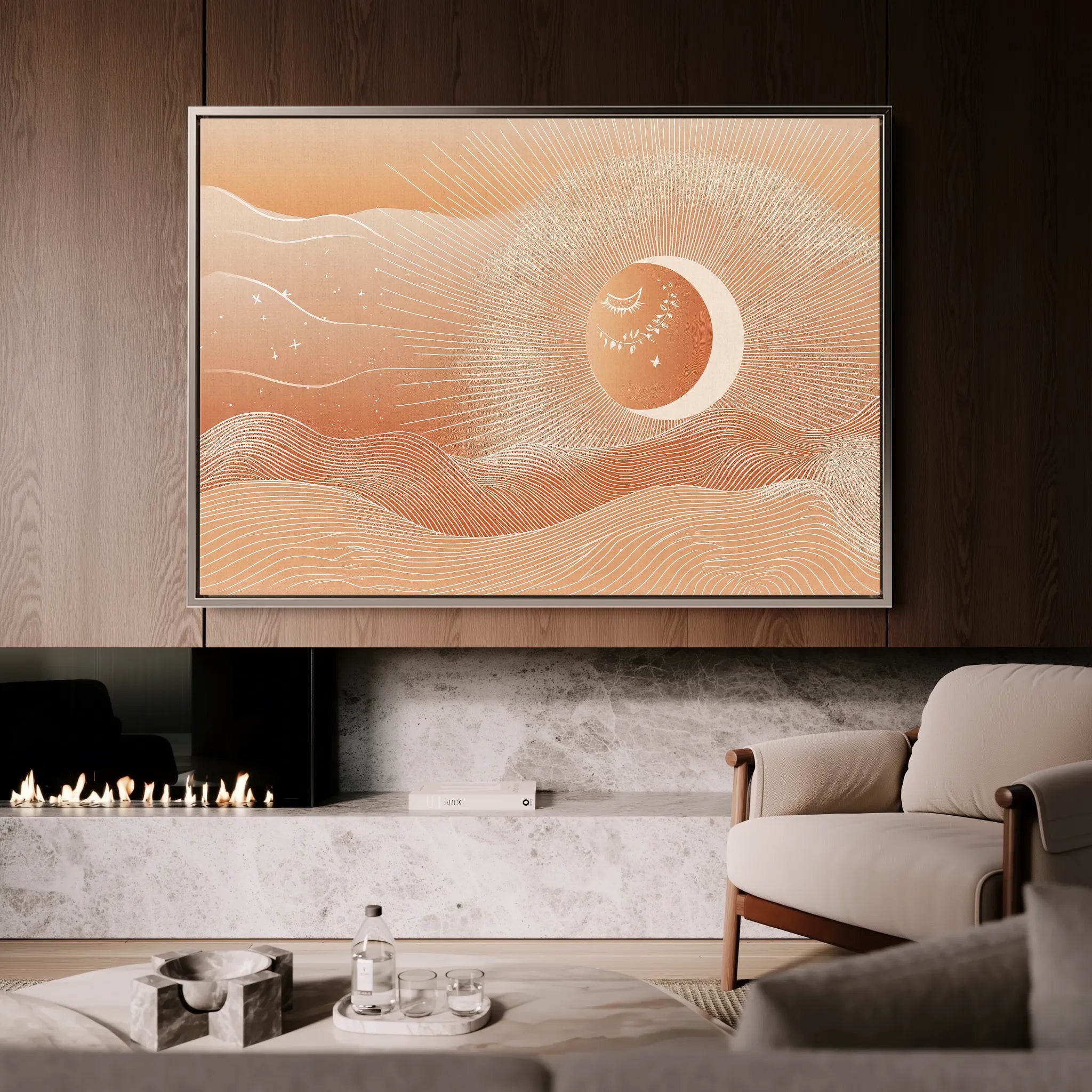 Boho 212 Canvas Art 18" x 24" / 45 x 60 cm / Black