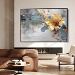 Floral 212 Canvas Art 18" x 24" / 45 x 60 cm / Black