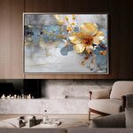 Floral 212 Canvas Art 18" x 24" / 45 x 60 cm / Black