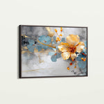 Floral 212 Canvas Art 18" x 24" / 45 x 60 cm / Black