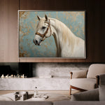 Horses 212 Canvas Art 18" x 24" / 45 x 60 cm / Black