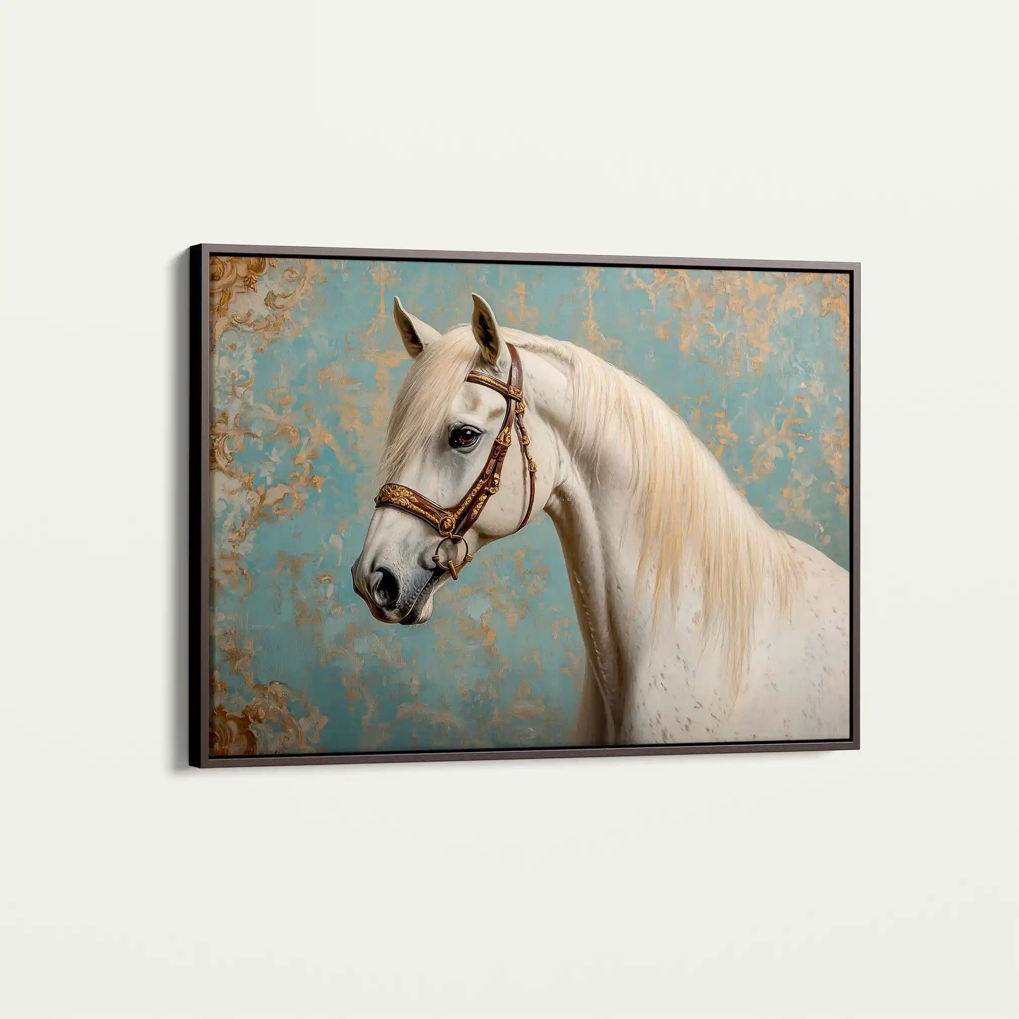 Horses 212 Canvas Art 60 x 40 cm / Black
