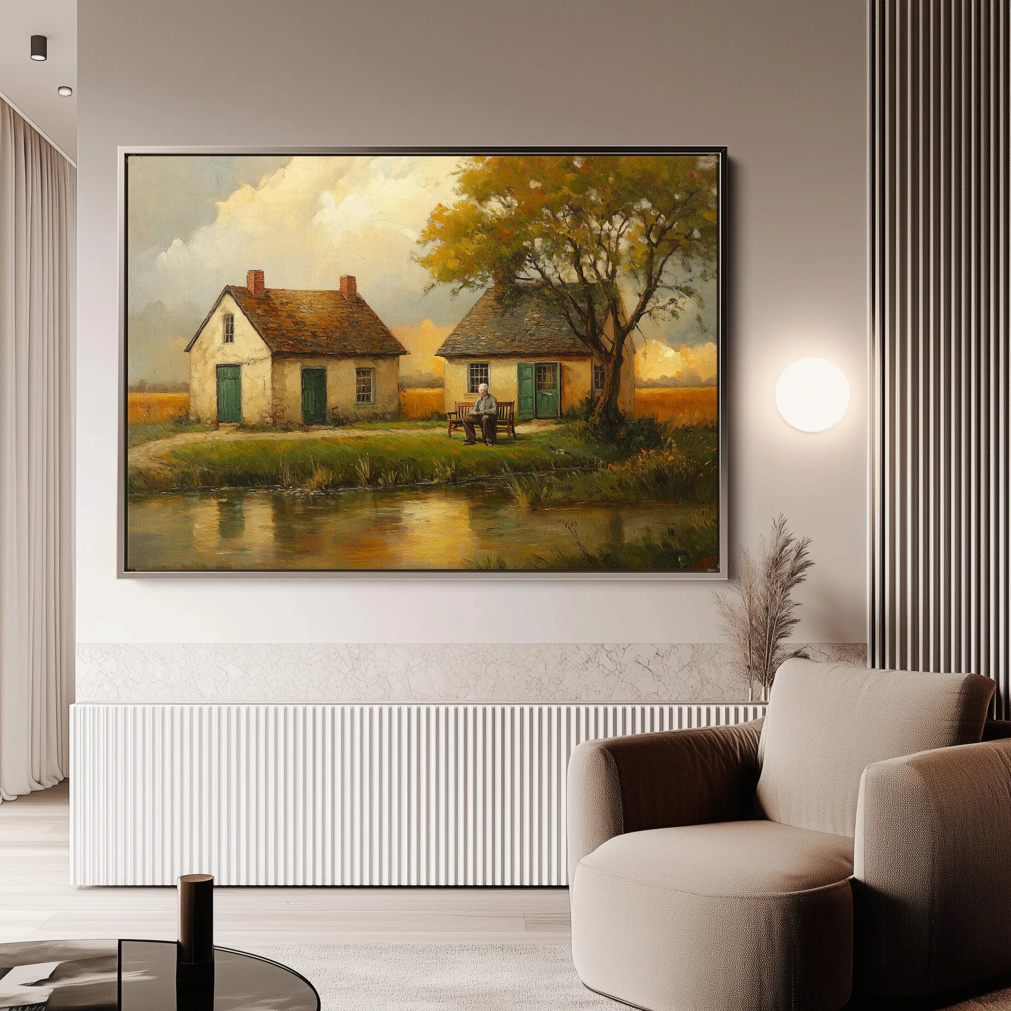 Landscape 212 Canvas Art 18" x 24" / 45 x 60 cm / Black